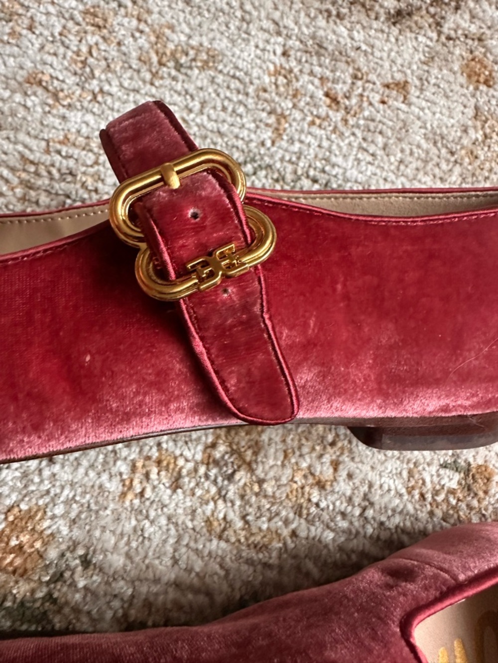 Sam Edelman Raspberry Mary Jane Flats. - Picture 12 of 16